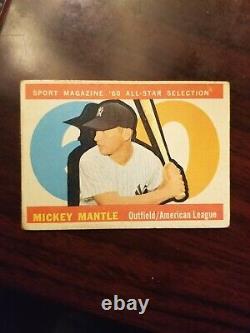 Mickey Mantle 1960 Topps ALL STAR Selection NICE
