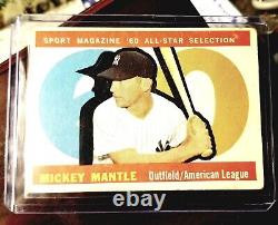 Mickey Mantle 1960 Topps ALL STAR Selection NICE