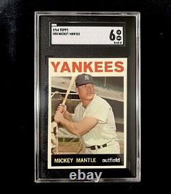 Mickey Mantle 1964 Topps Baseball Card #50. SGC 6. Excellent / Near Mint