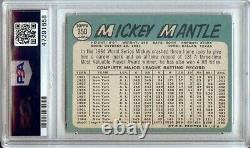 Mickey Mantle 1965 Topps Baseball Card Graded PSA EX-MT 6 New York Yankees #350