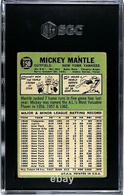 Mickey Mantle 1967 Topps #150 SGC Graded 1