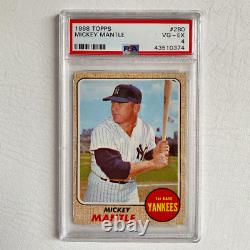 Mickey Mantle 1968 Topps Baseball Card #280 PSA 4 VG-EX