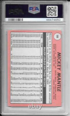 Mickey Mantle 1969 Topps Psa 4! Centered/just Graded/amazing Eye Appeal