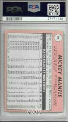 Mickey Mantle 1969 Topps Psa 7! Centered/just Graded/high End Beautyhofer