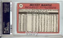 Mickey Mantle 1969 Topps Vintage Baseball Card Graded PSA EX-MT 6 Yankees #500