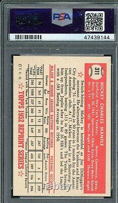 Mickey Mantle 1983 Topps 1952 Baseball Card #311 Graded PSA 7