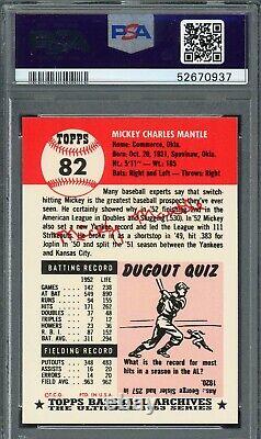 Mickey Mantle 1991 Topps Archives 1953 Baseball Card #82 Graded PSA 9