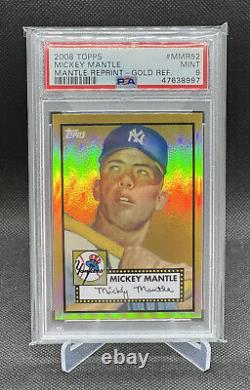Mickey Mantle 2008 Topps Chrome 1952 RC Refractor GOLD #311 PSA 9 MINT Pop 17