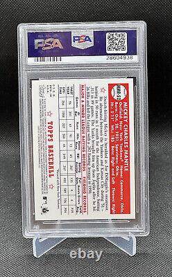 Mickey Mantle 2008 Topps Chrome 1952 RC Refractor GOLD #311 PSA 9 MINT Pop 23