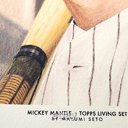 Mickey Mantle 2022 Topps Living Fine Art Print #059/100 Limited Edition Seto