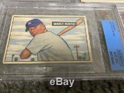 Mickey Mantle 24 card collection 1951 Bowman rookie 1953 1956 Topps PSA BVG