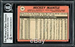 Mickey Mantle Autographed Auto 1969 Topps Card #500 Yankees Beckett 12057299