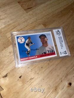Mickey Mantle BCCG 10 GEM MINT Topps New York Yankee Collector Card 2006? NYC