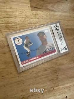 Mickey Mantle BCCG 10 GEM MINT Topps New York Yankee Collector Card 2006? NYC