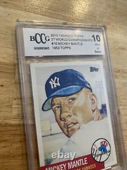 Mickey Mantle BCCG 10 Topps Yankees Man Cave Collector Card INVESTMENT 2010 GIFT
