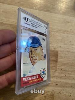 Mickey Mantle BCCG 10 Topps Yankees Man Cave Collector Card INVESTMENT 2010 GIFT