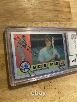 Mickey Mantle CSG 8 Topps Finest with Coating Collector Card New York Yankees 1996