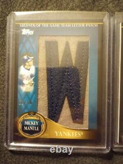 Mickey Mantle Jackie Robinson PREMIUM Jersey Letter Patch VERY RARE