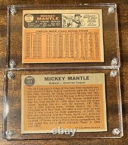 Mickey Mantle Lot 1962 All-atar 1966 Topps Baseball Card #50 #471 Yankees Hof
