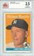 Mickey Mantle New York Yankees 1958 Topps #150 Trading Card Bvg Graded 2.5