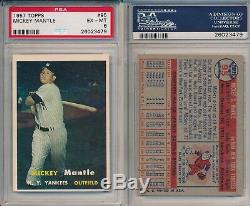 Mickey Mantle New York Yankees HOF 1957 Topps #95 PSA 6 (ex-mt) x479