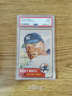 Mickey Mantle PSA 2 1953 Topps #82 Good New York Yankees HOF Graded
