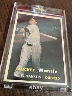Mickey Mantle Pack Fresh Beauty 1957 Topps Original Vintage Card Yankees