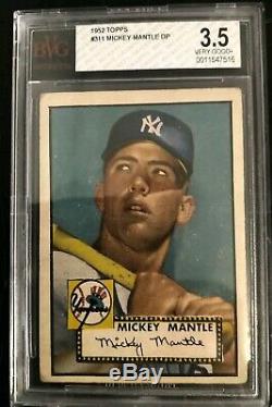 Mickey Mantle Rookie Card Topps 1952 #311 BVG 3.5