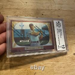 Mickey Mantle Vintage BCCG 10 GEM MINT Topps Finest Collector Card Coating 1996