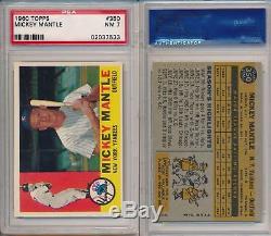 Mickey Mantle Yankees Topps Career Registry Set 1956-1968 ALL PSA 5 6 7 8