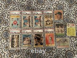 Mickey mantle psa Lot 12 Cards 8 Psa Graded 4 Raw 1957 1967