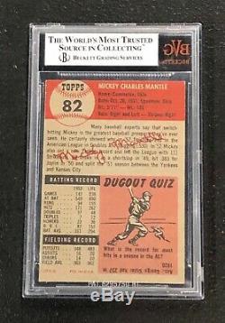 New York Yankees Mickey Mantle 1953 Topps #82 BVG 5.5 Ex+ PSA Well Centered
