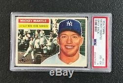 New York Yankees Mickey Mantle 1956 Topps #135 PSA Vg-Ex 4 Perfect Centering
