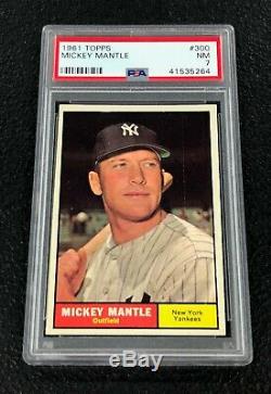 New York Yankees Mickey Mantle 1961 Topps #300 PSA 7 Near Mint Well Centered