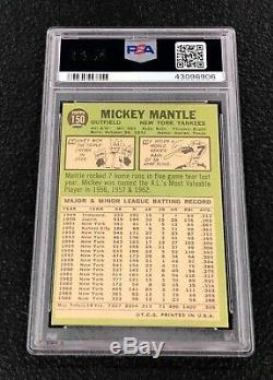 New York Yankees Mickey Mantle 1967 Topps #150 PSA 5 Ex Well Centered