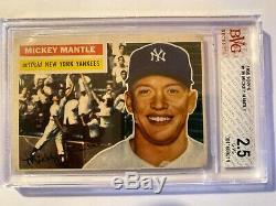 Original 1956 baseball stars, includes a very nice BVG graded MICKEY MANTLE
