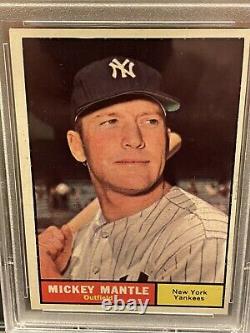 PSA 6 1961 TOPPS MICKEY MANTLE Good Slab New York Yankees HOF Rare Vintage
