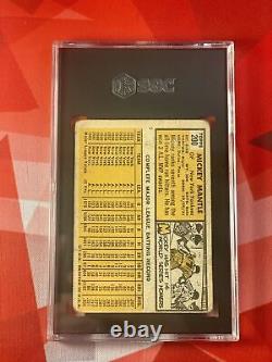 SGC 1 1963 Topps #200 MICKEY MANTLE HoF PR MLB Yankees Baseball Vintage Card