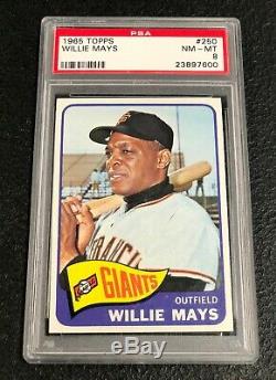 San Francisco Giants Willie Mays 1965 Topps #250 PSA 8 NM-Mint
