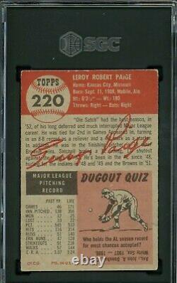 Satchell Paige 1953 Topps #220 SGC 3 HOF/Baseball Legend/Great Eye Appeal