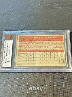 Topps 1958 Mickey Mantle As #487-beckett 3.5 Vg+ -fabulous Card