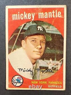 Vintage 1959 Topps MICKEY MANTLE #10