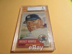 Vtg. 1953 Topps -mickey Mantle #82-new York Yankees-o. F. Bvg-0010198476 -poor-1