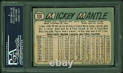 Yankees Mickey Mantle Signed 1965 Topps #350 Card Auto Graded Mint 9 PSA Slabbed